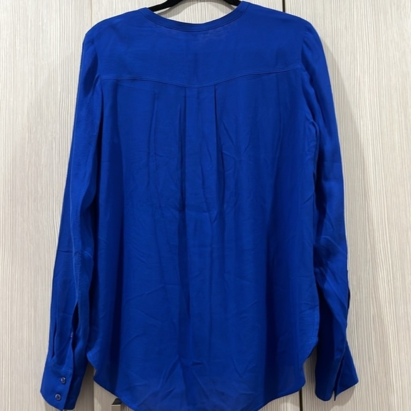 Vince | Trapunto Long Sleeve Blouse | Cobalt‎ Blue | Women's Size 6 - Picture 4 of 11